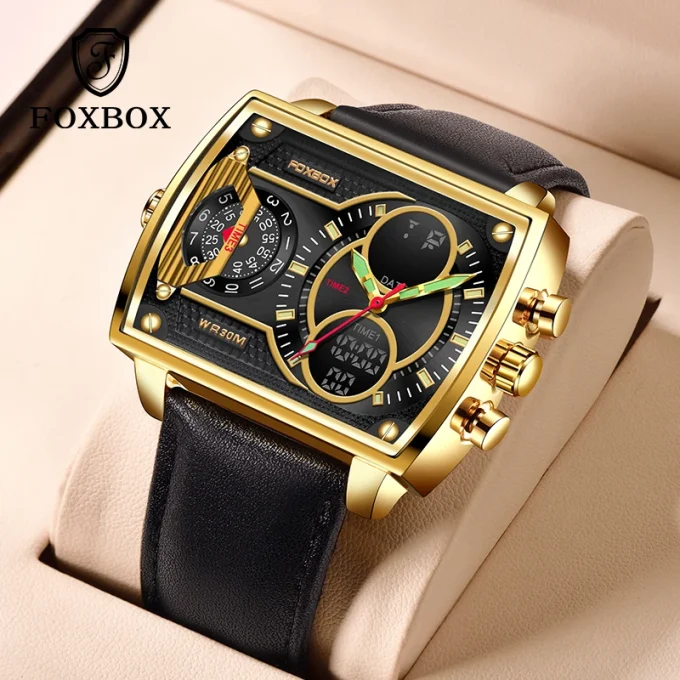 Square Military Stainless Casual Sports Watch