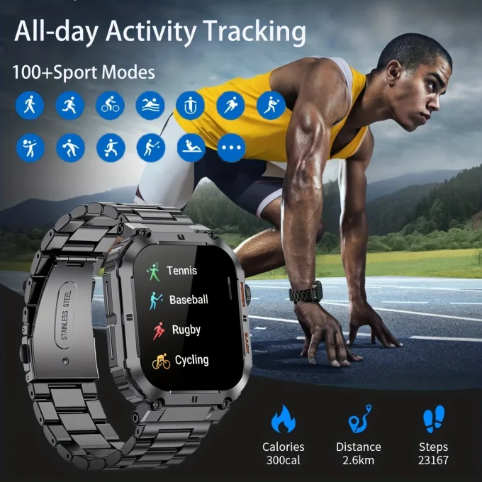 Sport Fitness Tracker health monitor Smartwatch for Android IOS Phone
