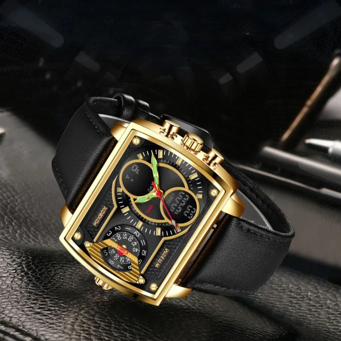 Square Military Stainless Casual Sports Watch