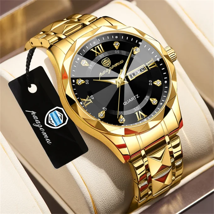 PAAZOMU Brand Fashion Man Wristwatch Waterproof Luminous