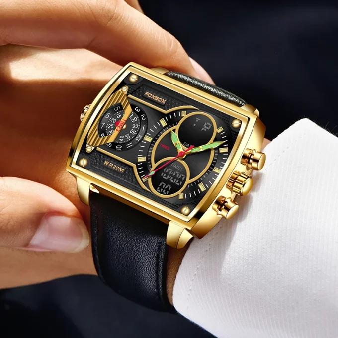 Square Military Stainless Casual Sports Watch