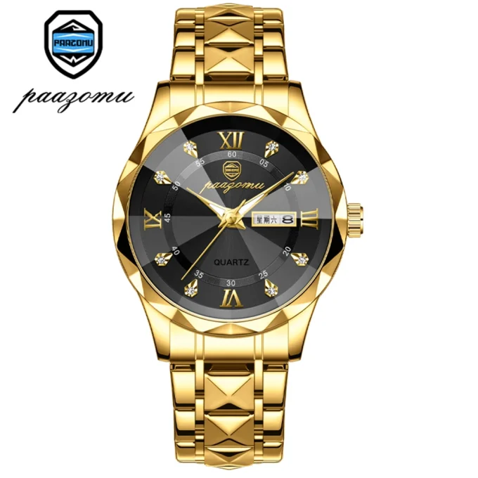 PAAZOMU Brand Fashion Man Wristwatch Waterproof Luminous