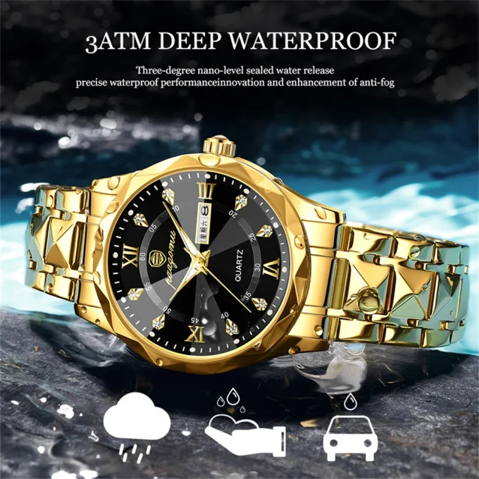 PAAZOMU Brand Fashion Man Wristwatch Waterproof Luminous